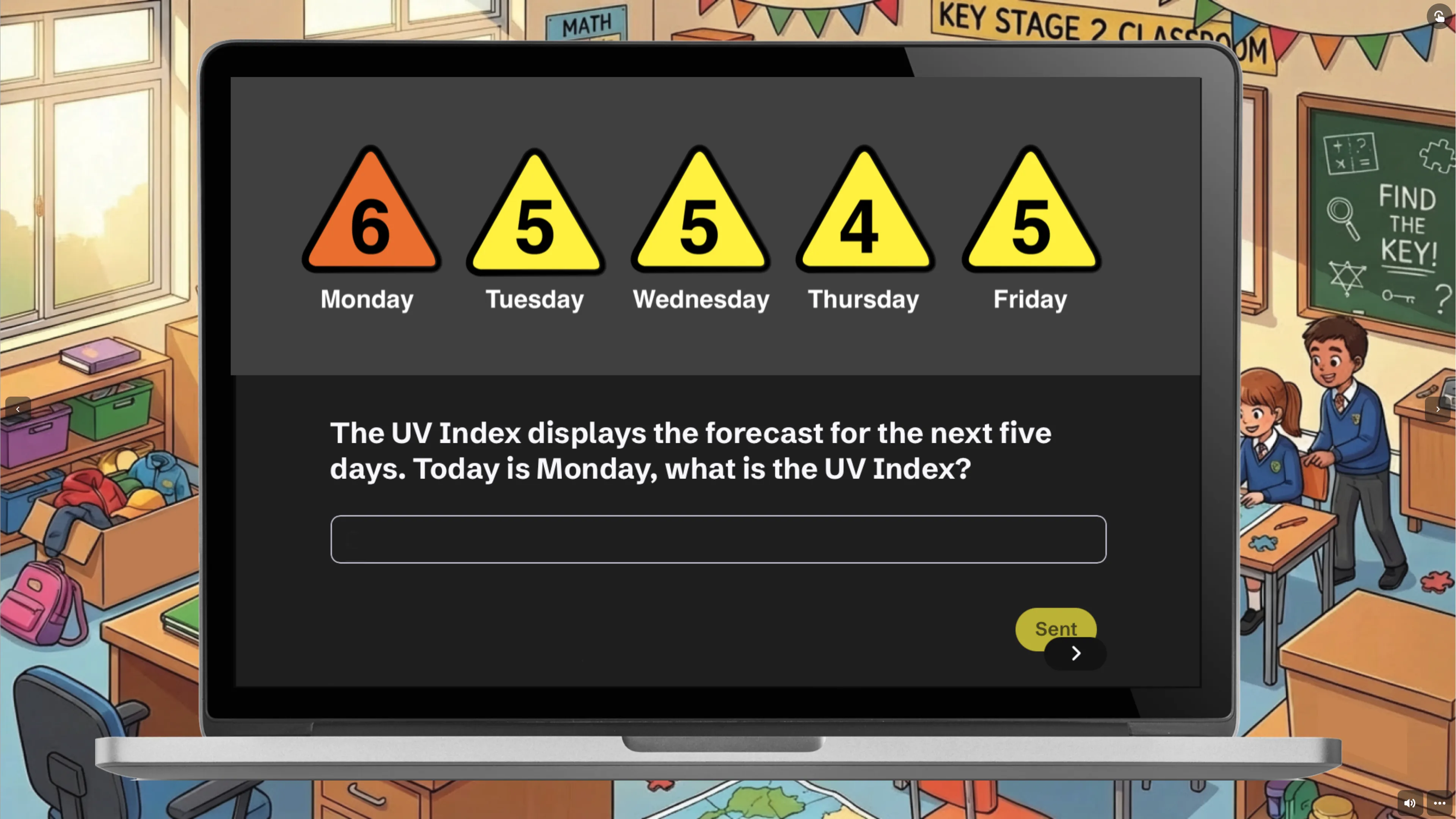 Screenshot from interactive escape room